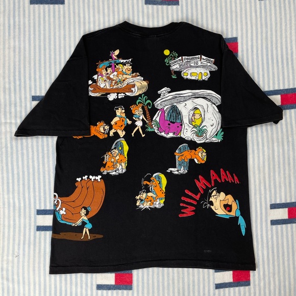 Vintage 1994 Hanna-Barbera The Flintstones all over print short sleeve tee shirt - Picture 2 of 11